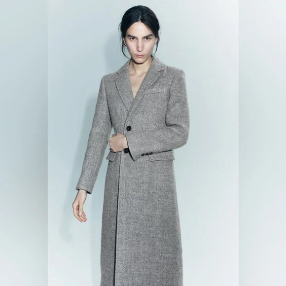 ZARA MANTECO WOOL TAILORED COAT ZW COLLECTION